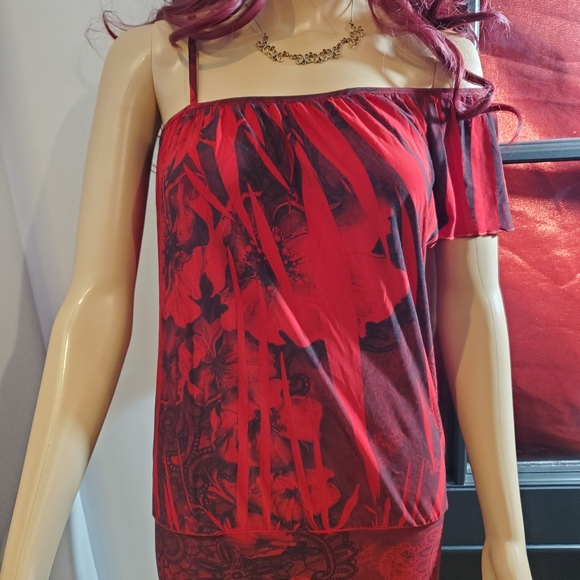 Vogue by Tip's 90s Y2k Off Shoulder Top or Dress - Picture 3 of 9